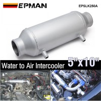 EPMAN Universal Water-to-air Intercooler Barrel Cooler 5" X 10" Charge Air Cooler for Turbo EPSLK250A